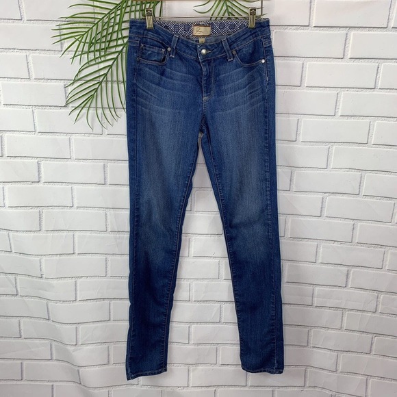 Paige Women's Peg Skinny Jeans Size 28 Blue Denim USA Cotton Blend - Picture 4 of 8